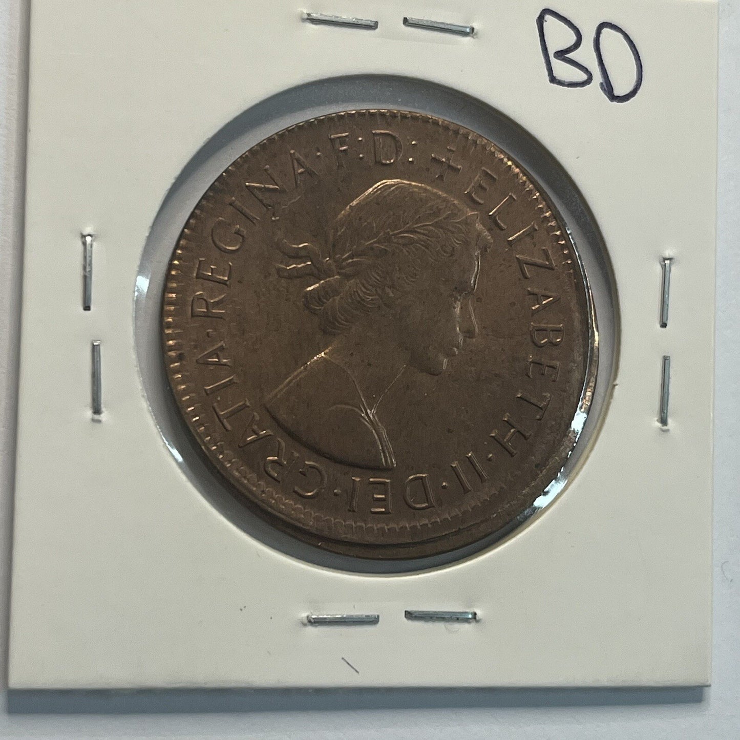 1964 Penny Coin - Struck Out of Collar Misstrike Error Lip - Scarce Predecimal