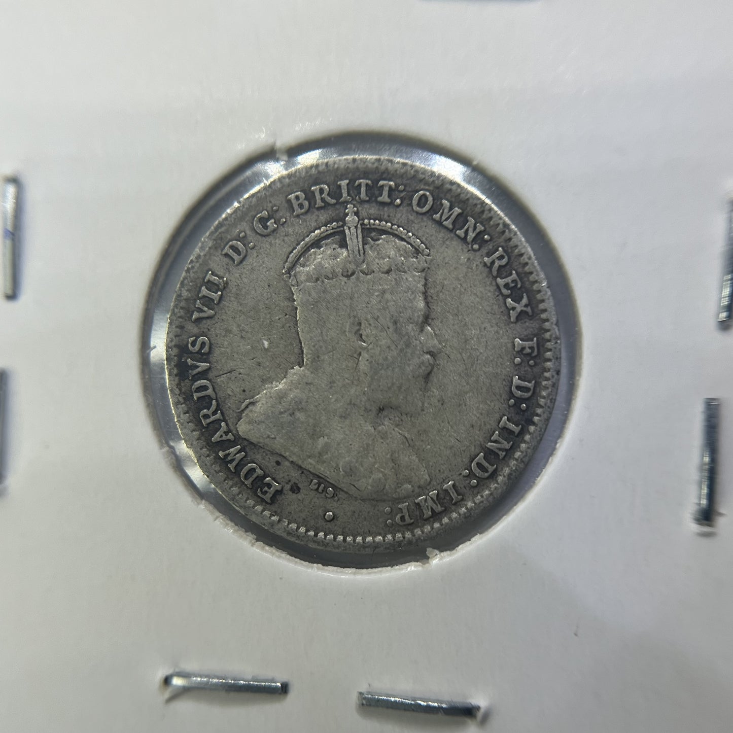 1910 Threepence Coin - Very Fine - Edward VII Silver Predecimal First Year