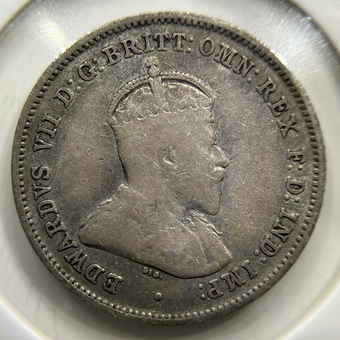 1910 Sixpence Coin - almost Very Fine - Silver Edward VII