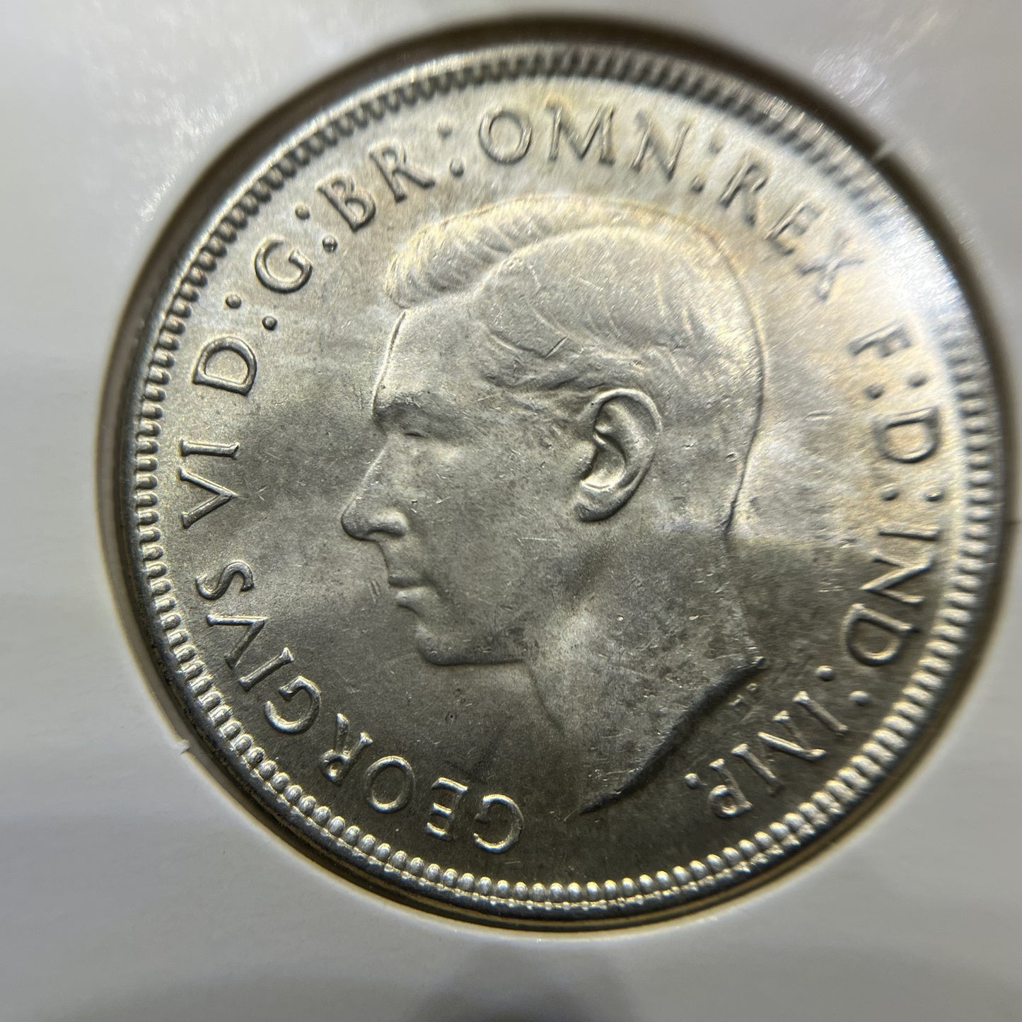 1943 s Florin Coin - good Extremely Fine - George VI Silver Predecimal