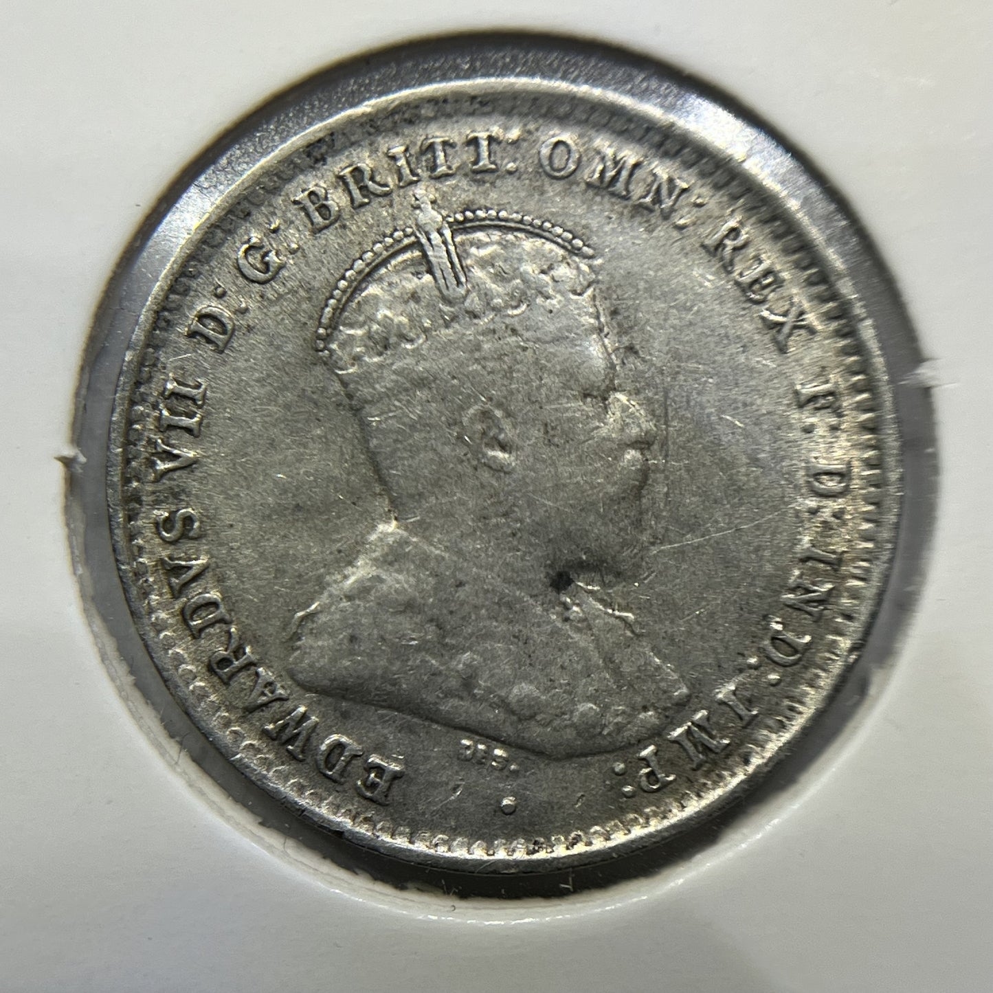 1910 Threepence Coin - good Very Fine - Silver Predecimal Edward VII