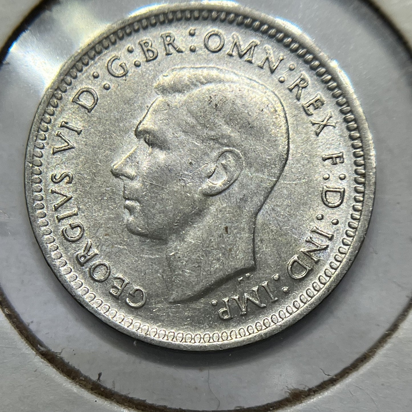 1943 d Threepence Coin - Extremely Fine - Silver George VI Predecimal