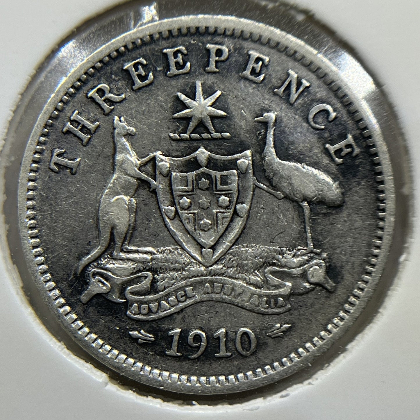 1910 Threepence Coin - good Very Fine - Silver Predecimal Edward VII