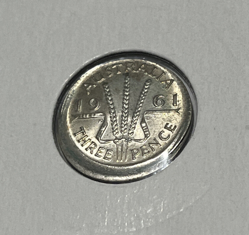 1961 Threepence Error Coin - Large Broadstrike Choice Uncirculated - Silver