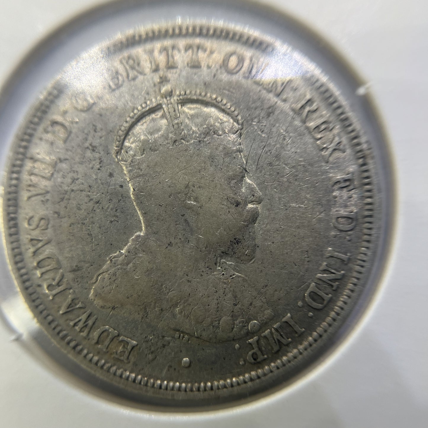 1910 Florin Coin - Very Fine - Edward VII Silver Predecimal First Year of Issue