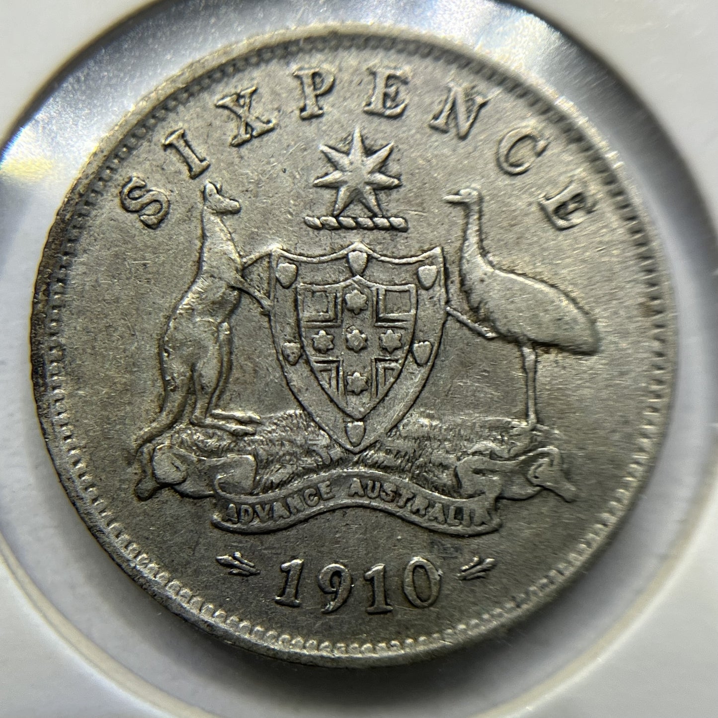1910 Sixpence Coin - good Very Fine - Silver Predecimal Edward VII