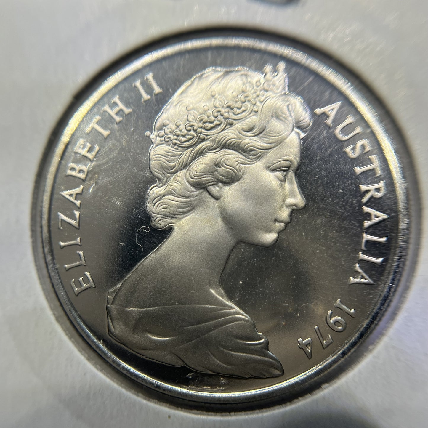 1974 Twenty 20 Cent Coin - Ex Proof Set - Elizabeth II in 2x2