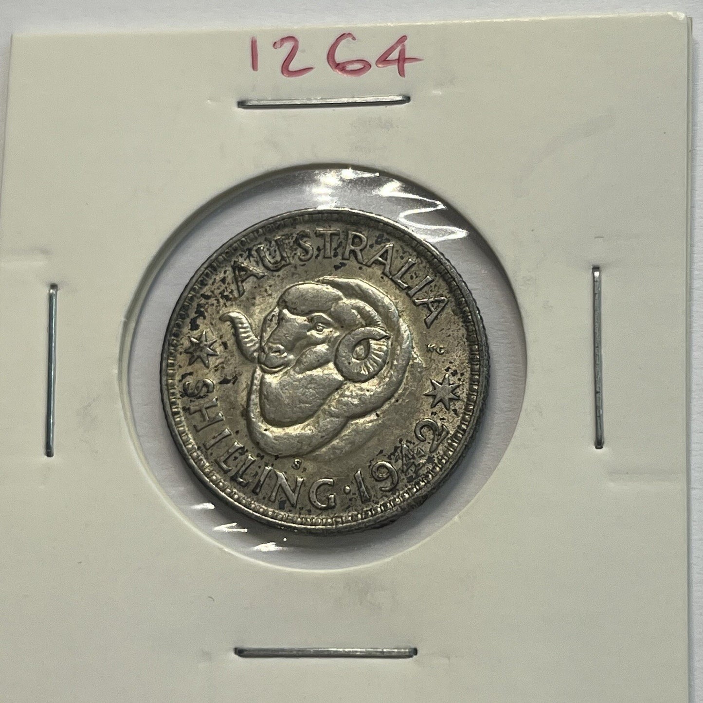 1942 s Shilling Coin - Uncirculated - George VI Silver Predecimal