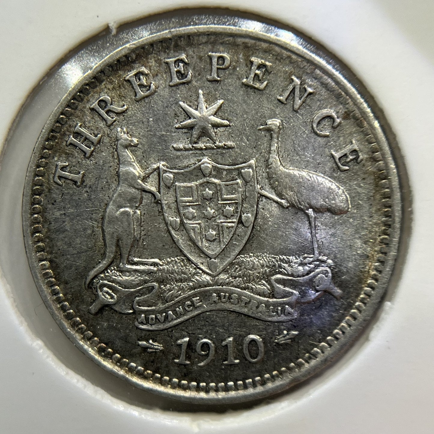 1910 Threepence Coin - Extremely Fine - Silver Edward VI