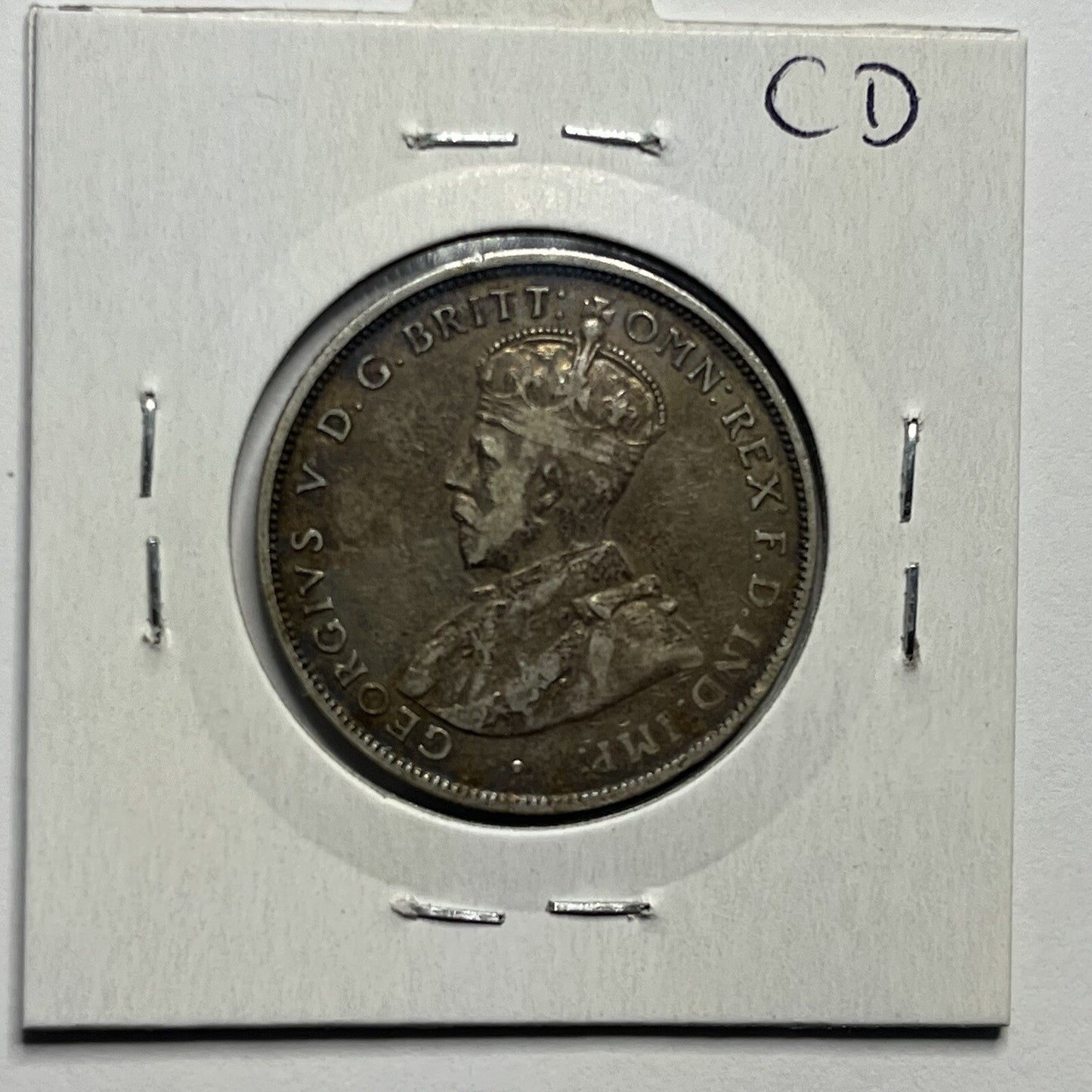 1921 Florin Coin - Die Fill Error "191?" - almost Very Fine - Good Date Silver