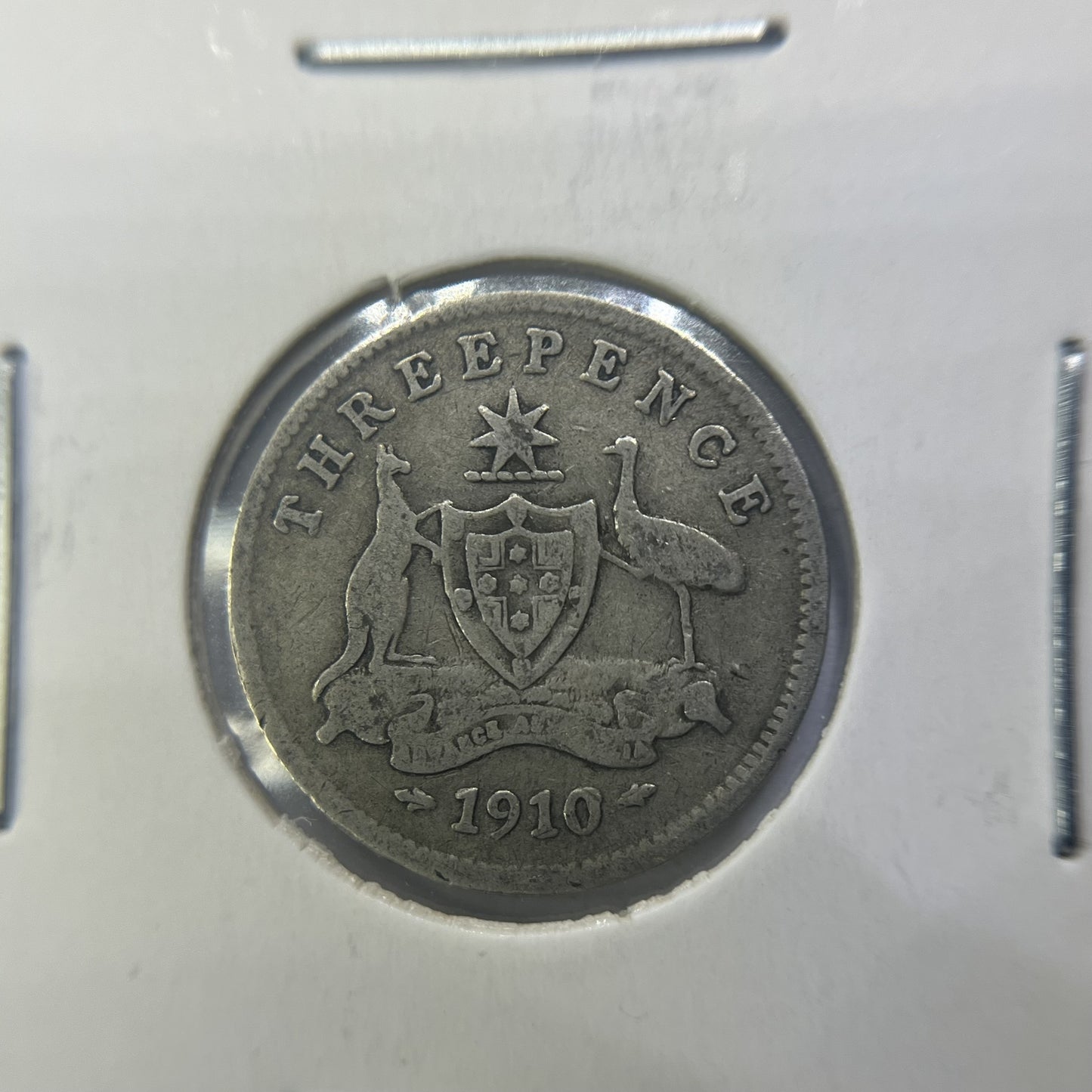 1910 Threepence Coin - almost Very Fine - Edward VII Silver Predecimal