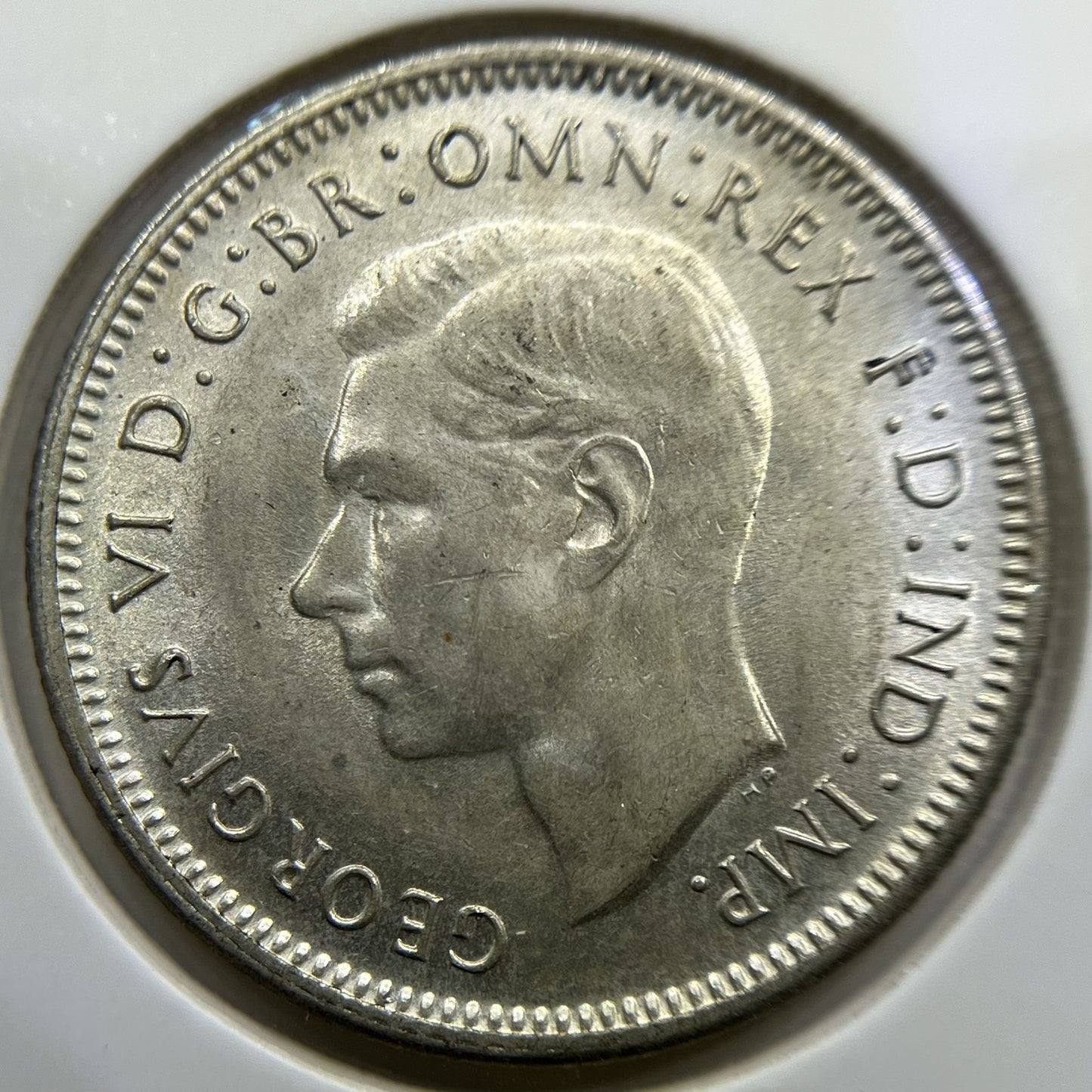 1943 s Shilling Coin - Uncirculated Lustre - George V Silver Predecimal