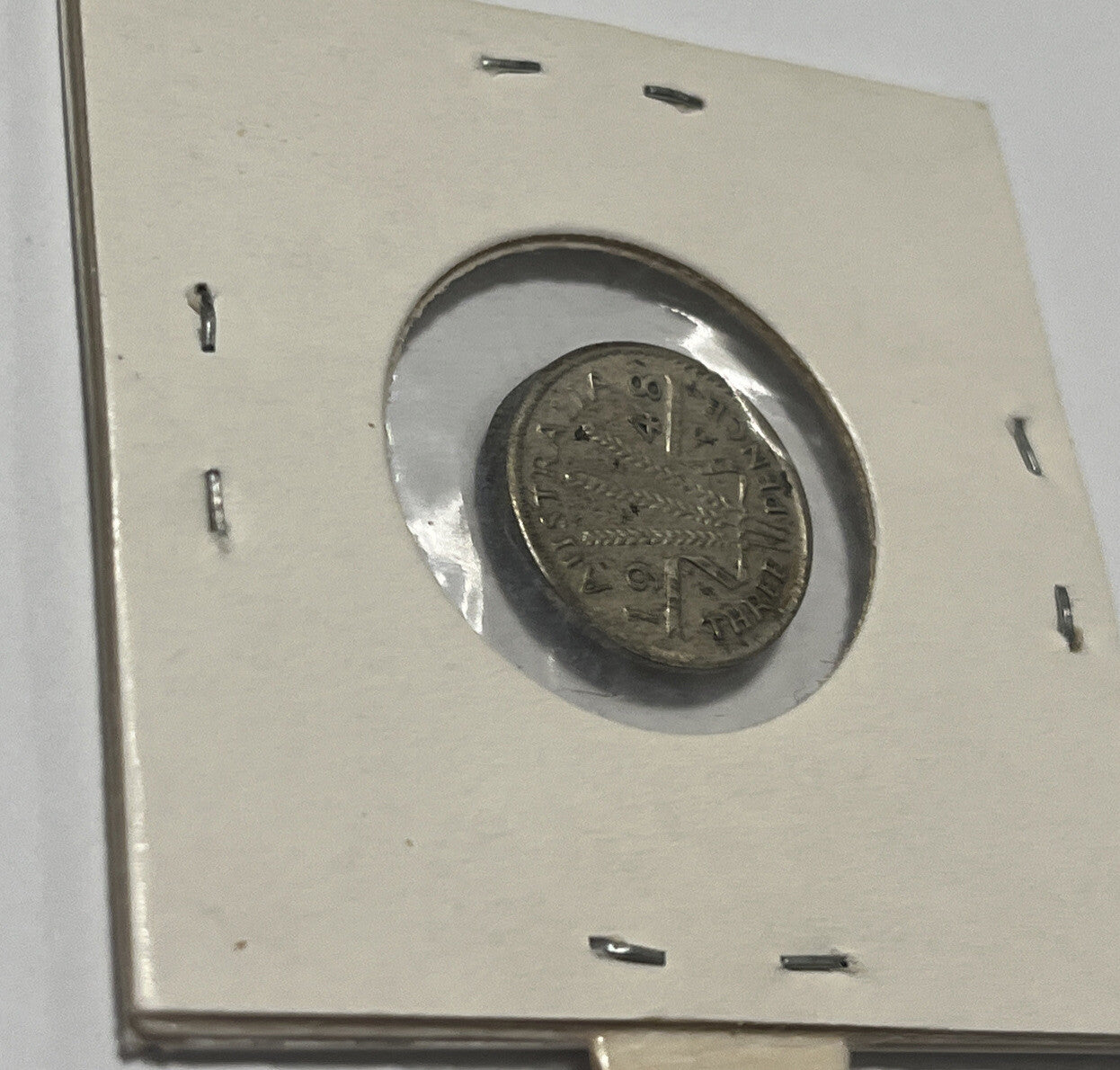 1948 Threepence Error Coin - Mis-strike Large Lip RARE - Silver Predecimal