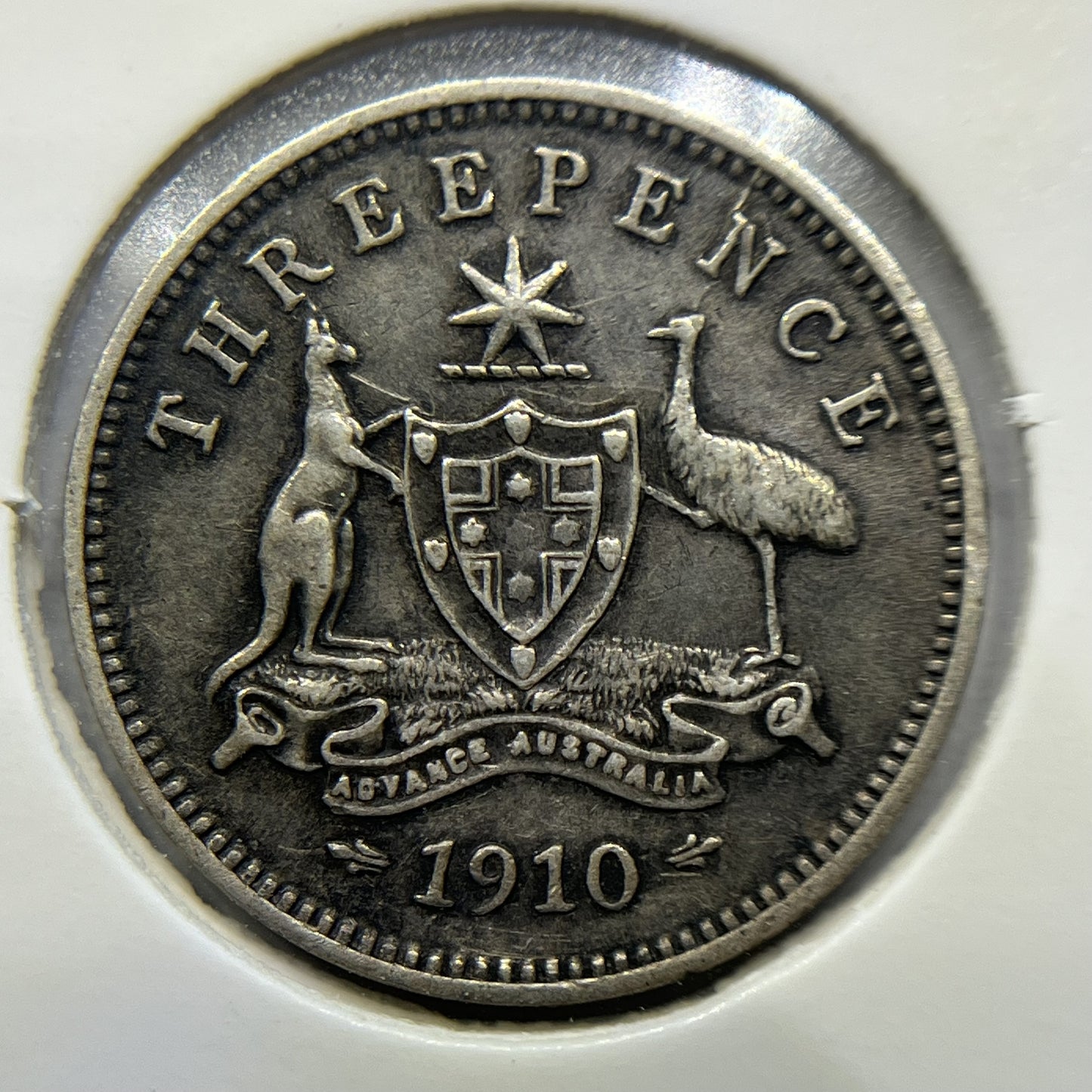 1910 Threepence Coin - good Very Fine - Silver Predecimal Edward VII
