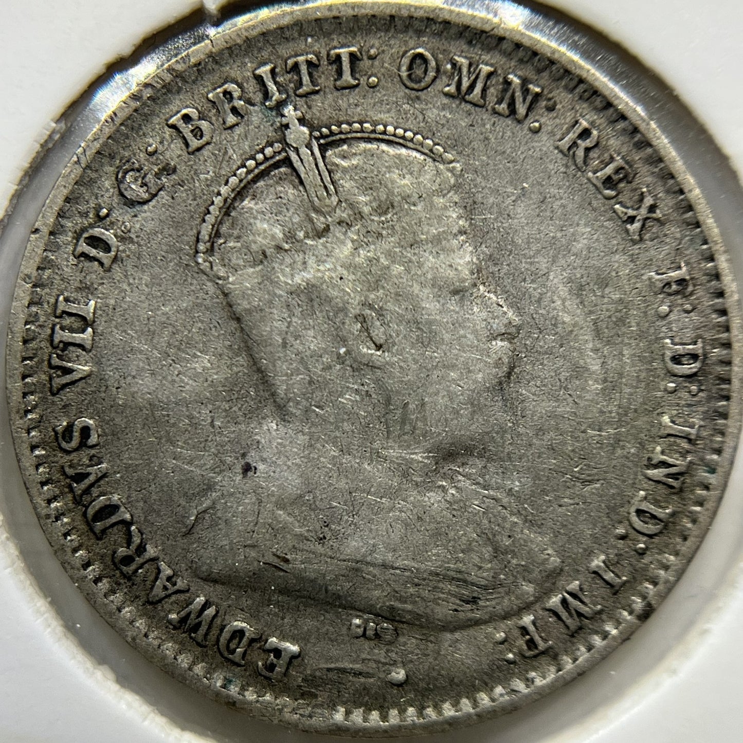 1910 Threepence Coin - Very Fine - Silver Edward VI First Year of Issue