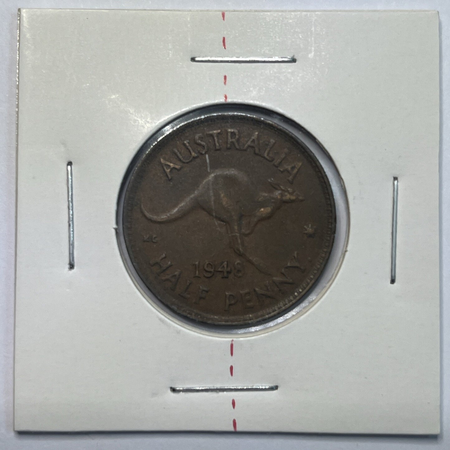 1948 Half Penny Coin - Rotation Upset Error Variety - Scarce Predecimal