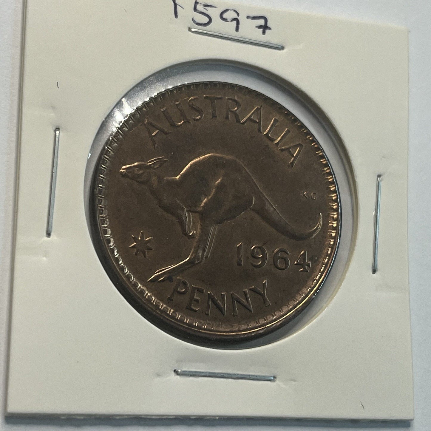 1964 Penny Coin - Struck Out of Collar Misstrike Error Lip - Scarce Predecimal