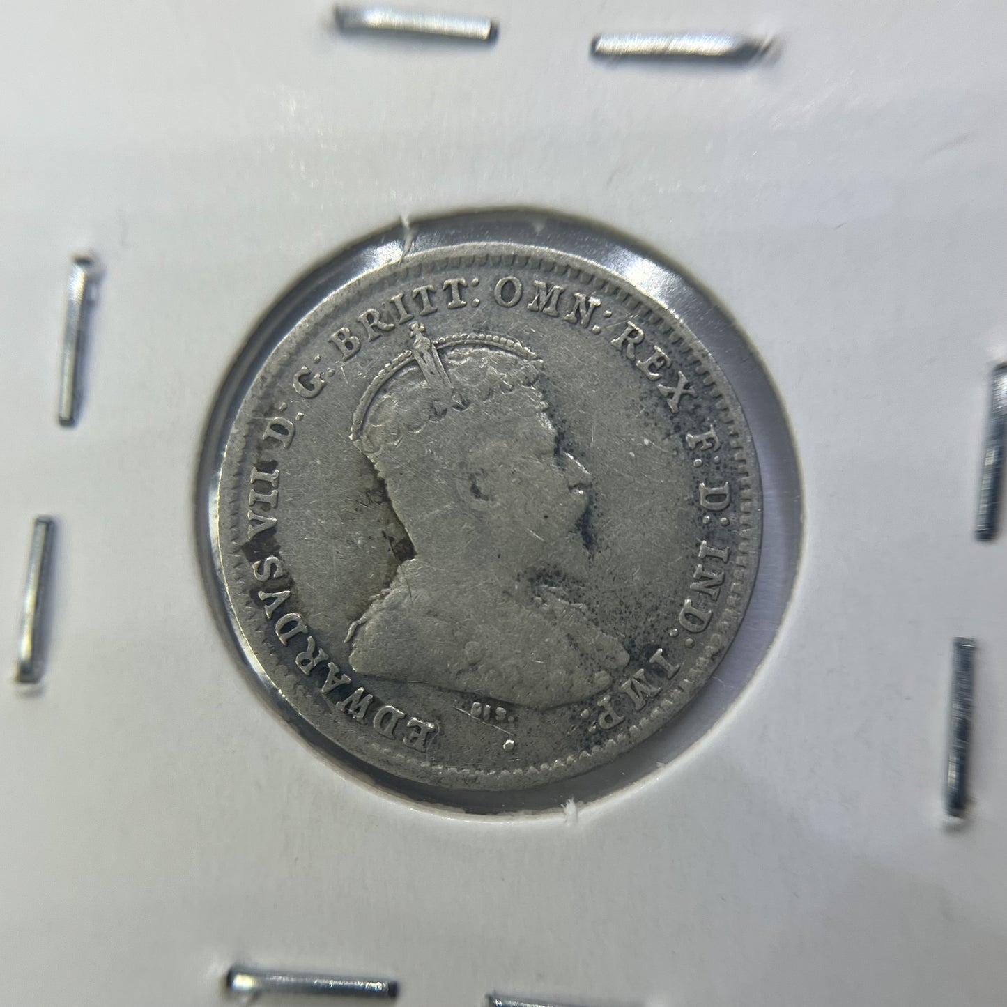 1910 Threepence Coin - Very Fine - Edward VII Silver Predecimal First Year