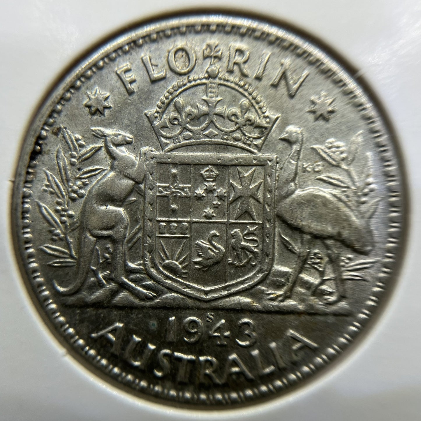 1943 s Florin Coin - good Very Fine - George VI Silver