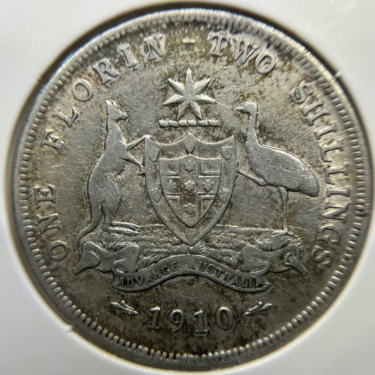 1910 Florin Coin - good Very Fine - Edward VII Silver Predecimal First Year