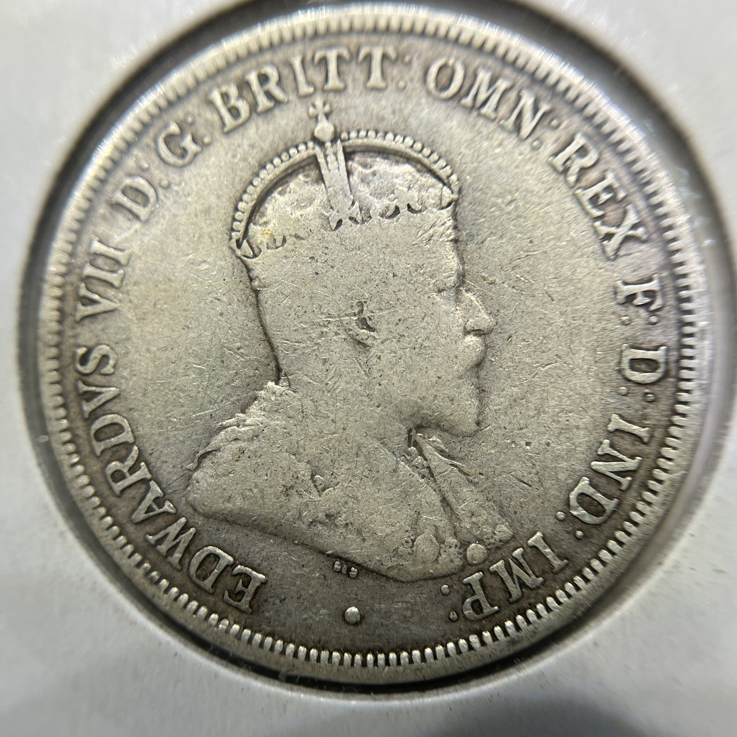 1910 Florin Coin - Fine - King Edward VII Predecimal Silver