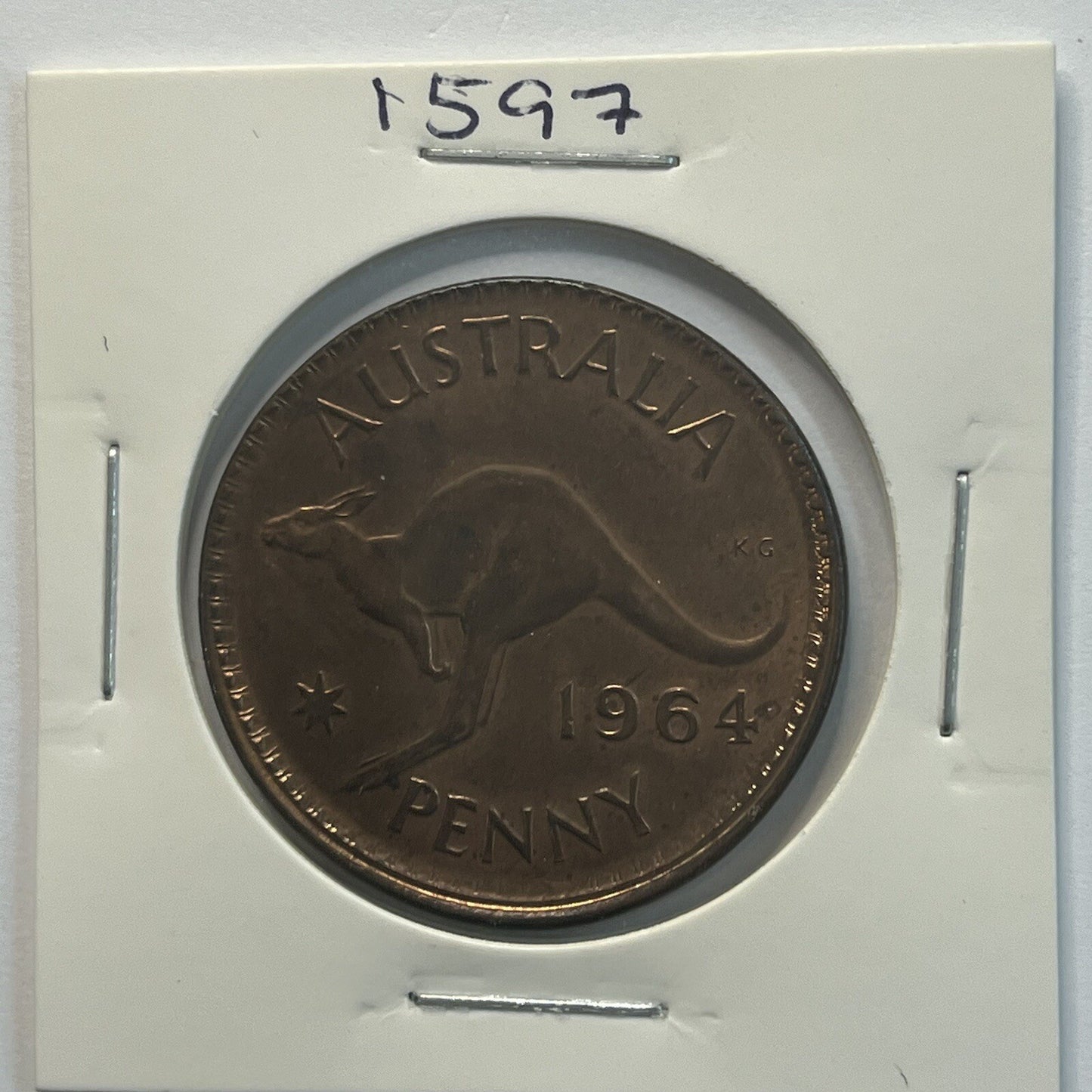 1964 Penny Coin - Struck Out of Collar Misstrike Error Lip - Scarce Predecimal