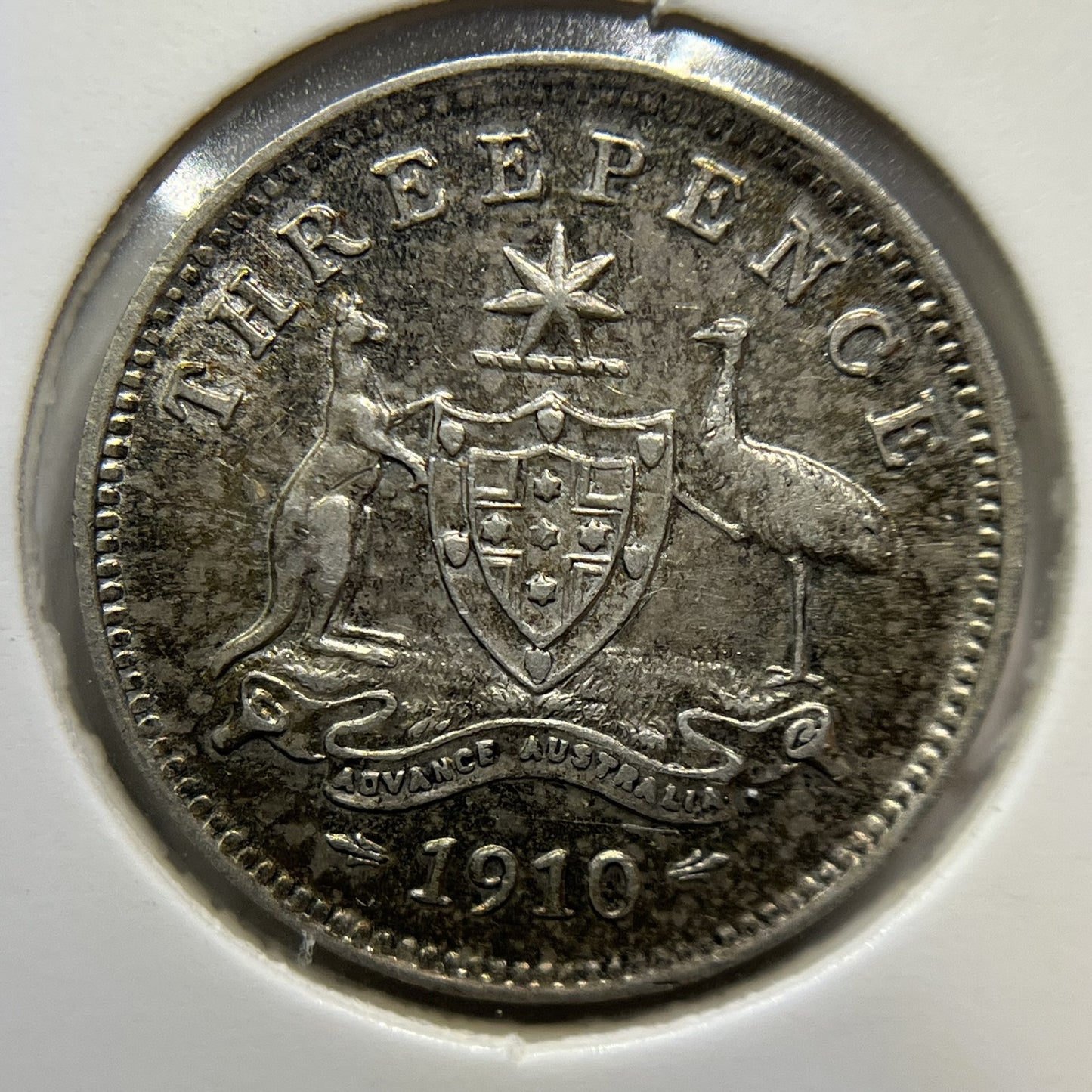 1910 Threepence Coin - Extremely Fine - Silver Edward VI