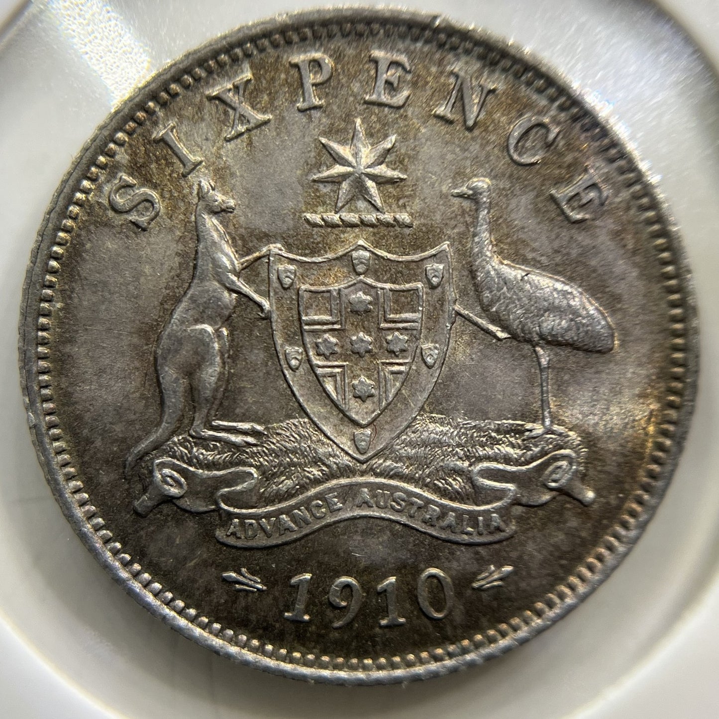 1910 Sixpence Coin - Uncirculated - Silver Edward VII