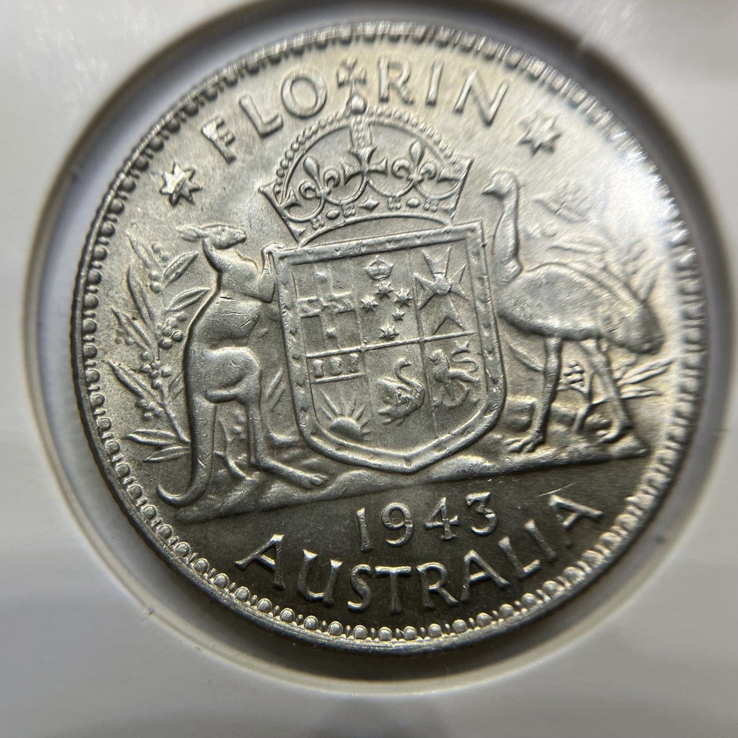 1943 Florin Coin - good Extremely Fine - George VI Silver Predecimal