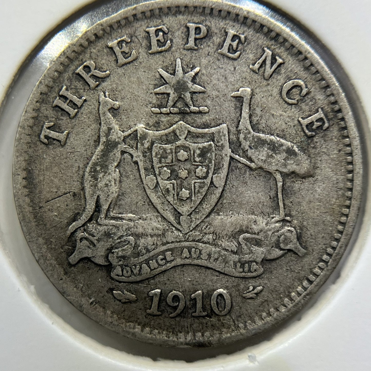 1910 Threepence Coin - Very Fine - Silver Edward VI First Year of Issue