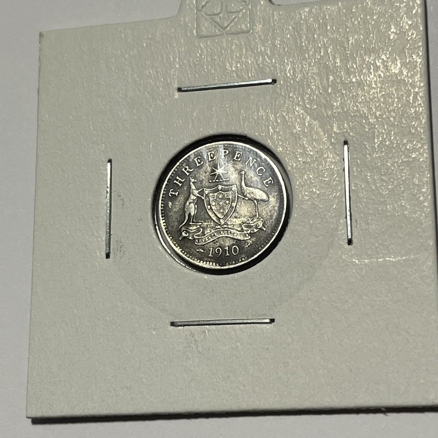 1910 Threepence Coin - Silver Predecimal Australian Coin - Good Very Fine
