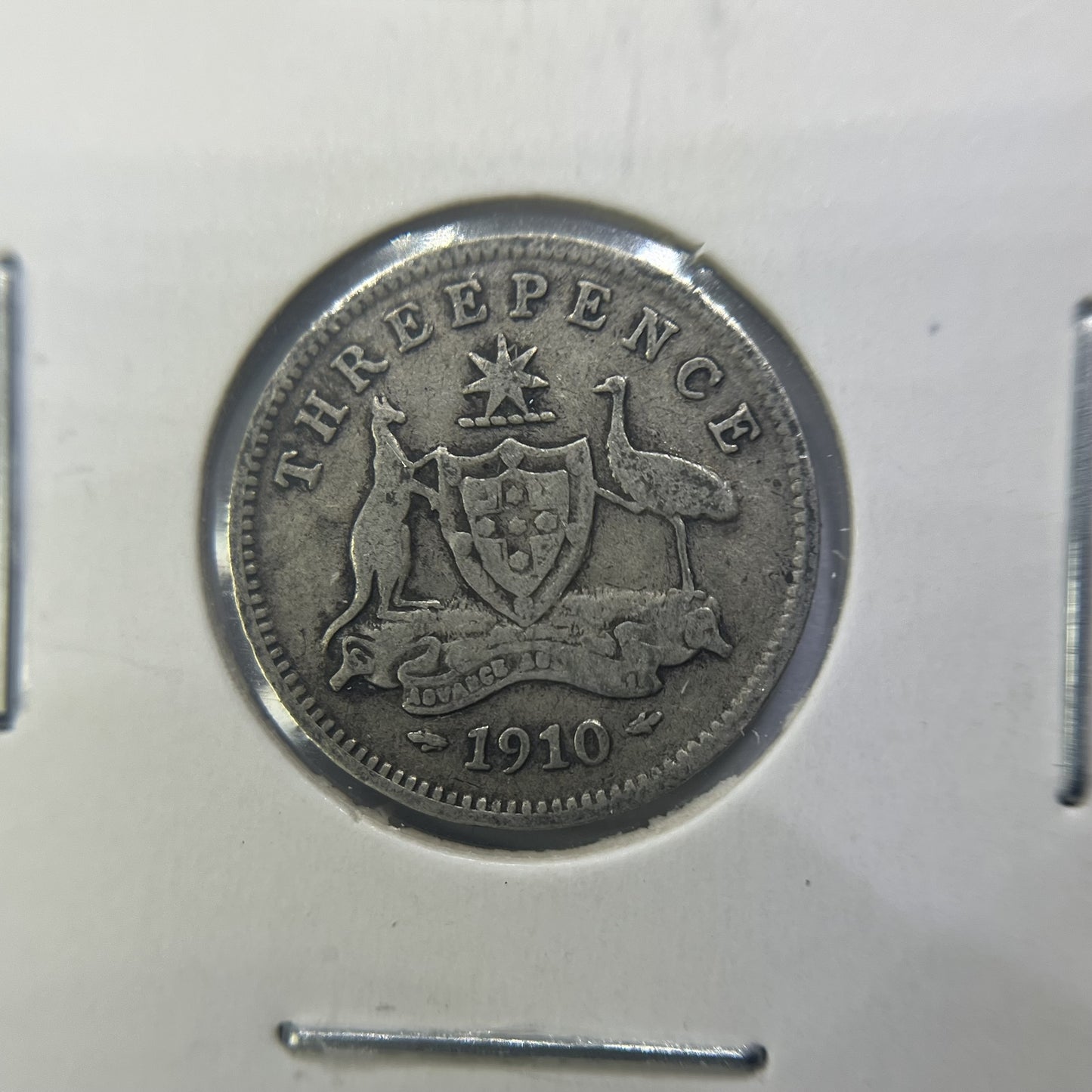1910 Threepence Coin - Very Fine - Edward VII Silver Predecimal First Year