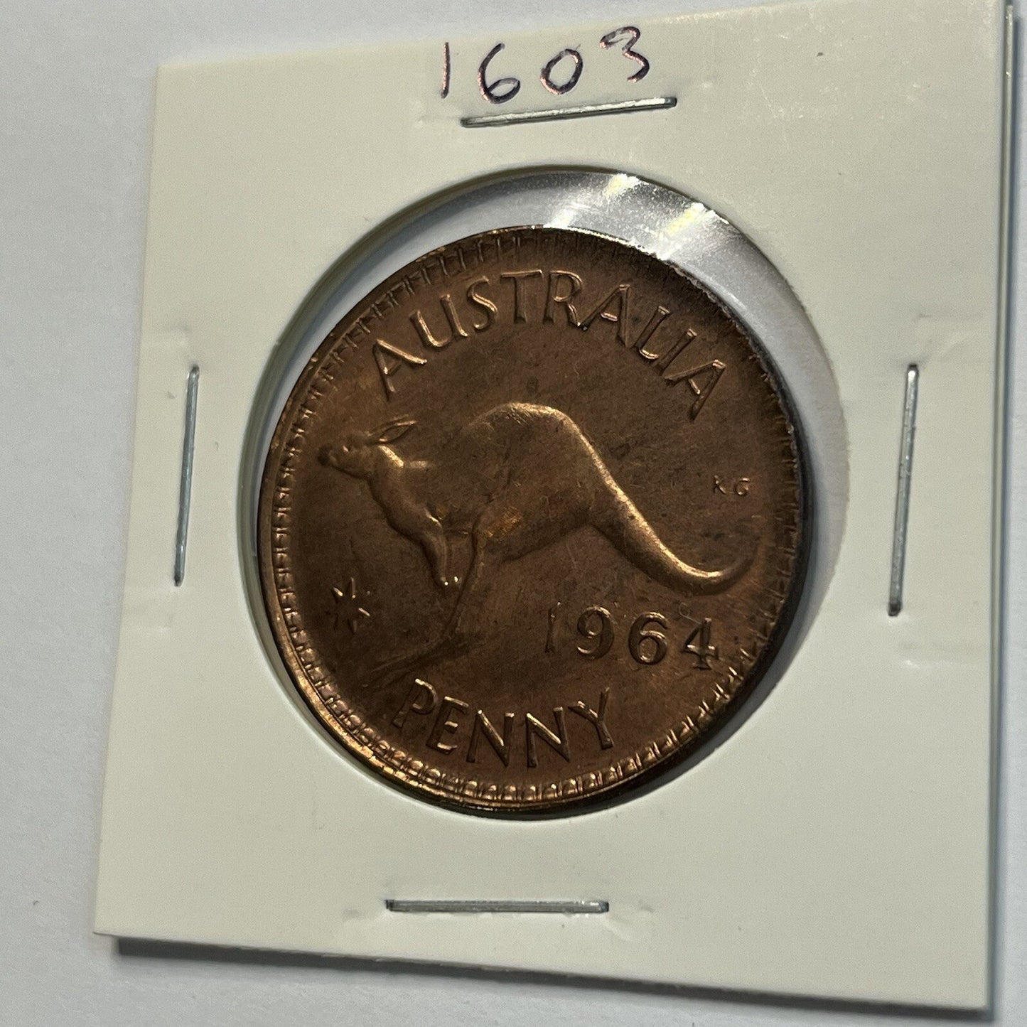 1964 Penny Coin - Struck Out of Collar Misstrike Error Lip - Scarce Predecimal