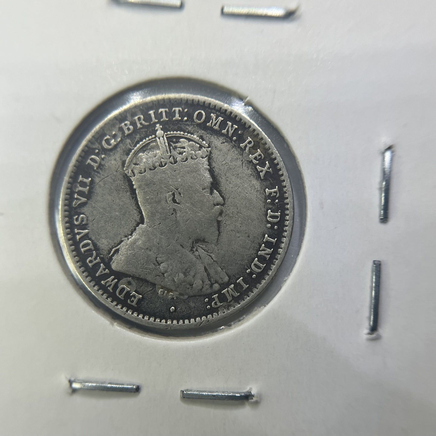 1910 Threepence Coin - Very Fine - Edward VII Silver Predecimal First Year