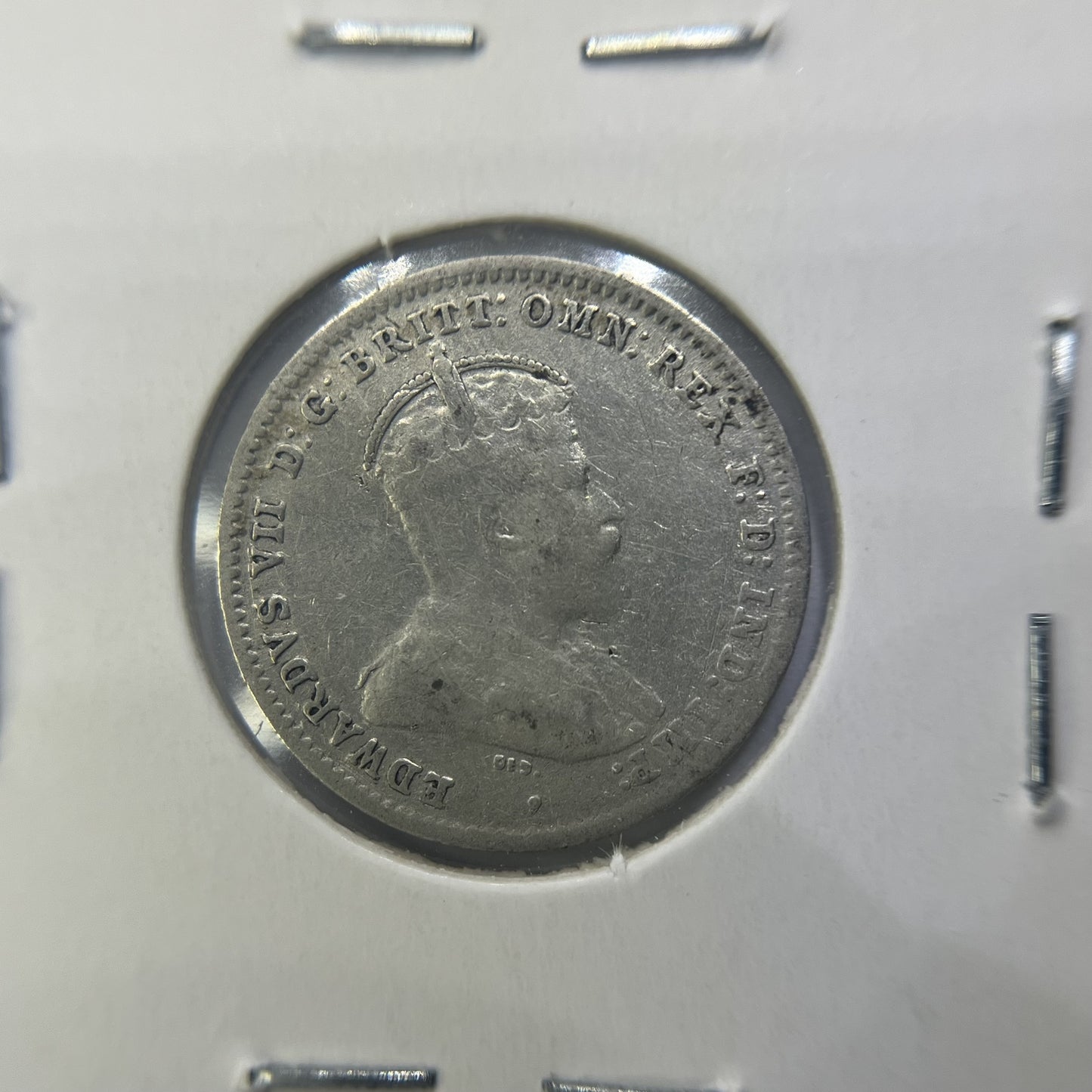 1910 Threepence Coin - Very Fine - Edward VII Silver Predecimal First Year