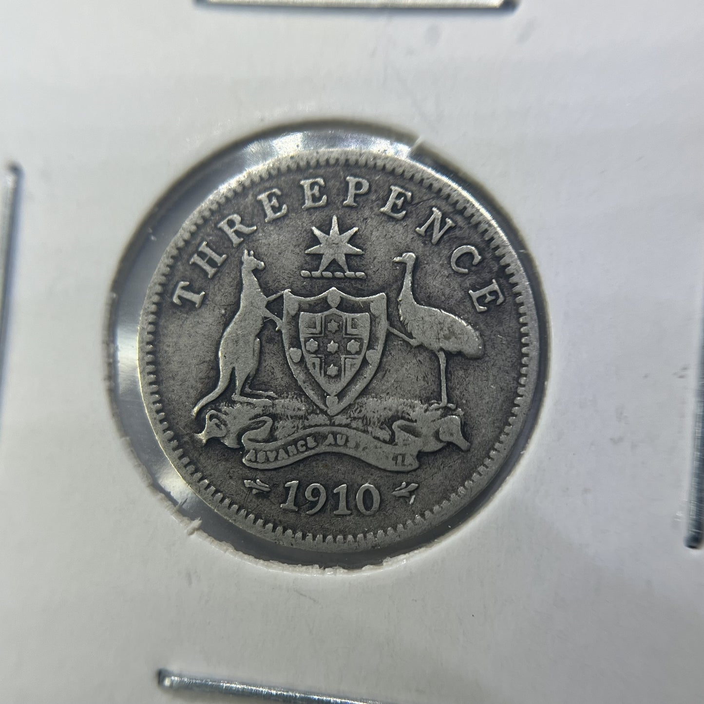 1910 Threepence Coin - almost Very Fine - Edward VII Silver Predecimal