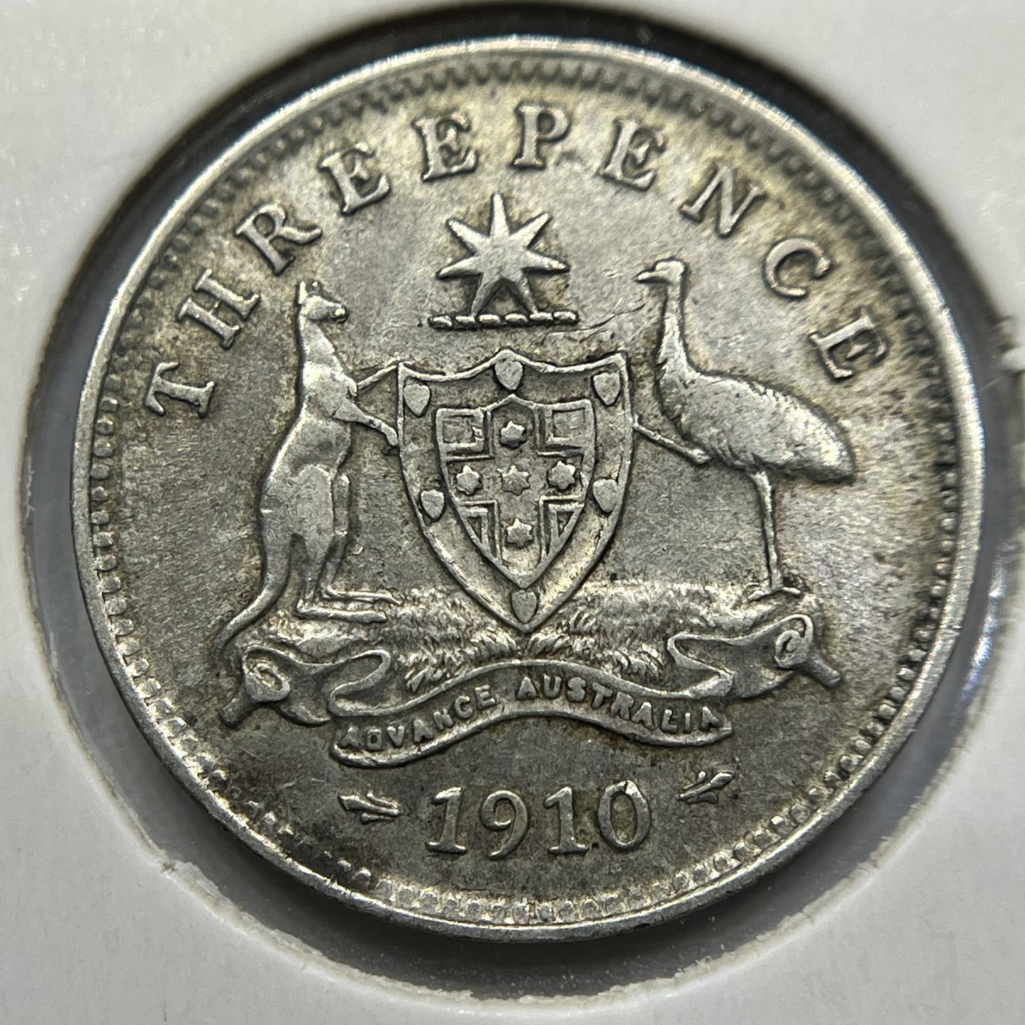 1910 Threepence Coin - good Very Fine - Silver Predecimal Edward II