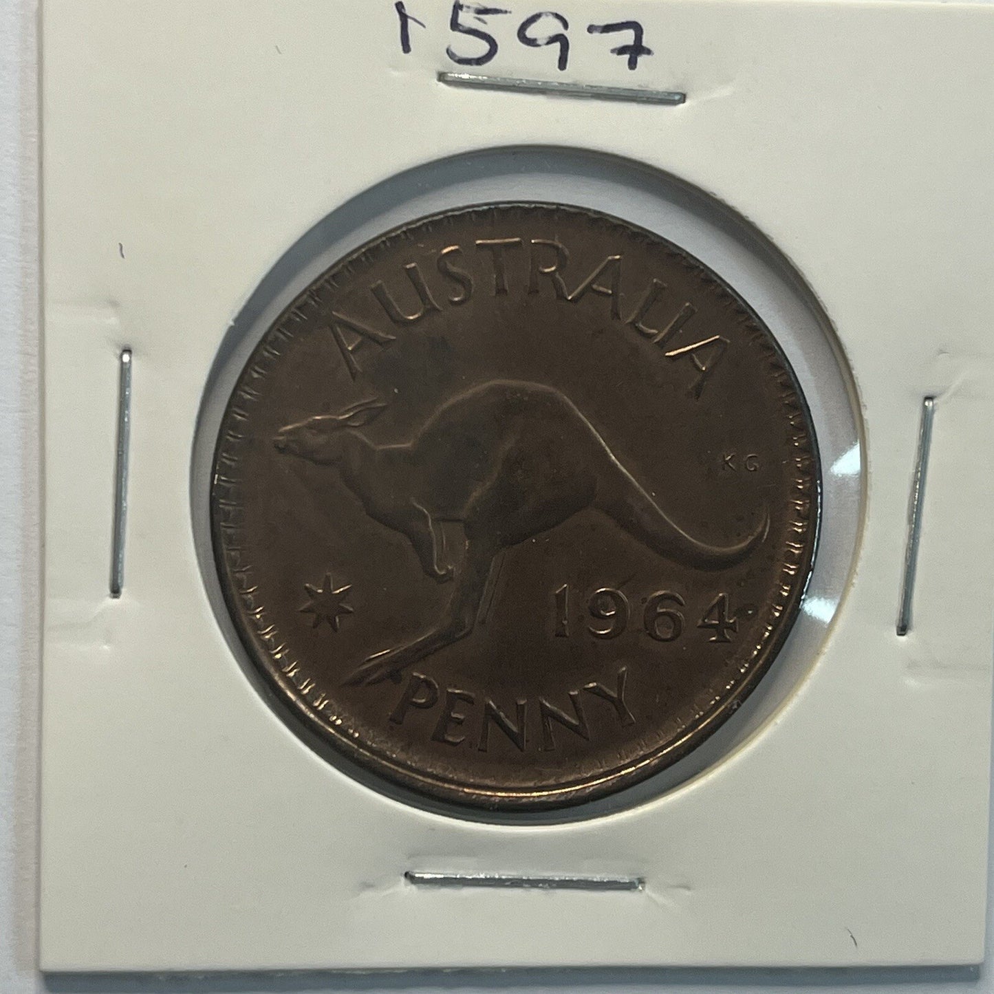 1964 Penny Coin - Struck Out of Collar Misstrike Error Lip - Scarce Predecimal