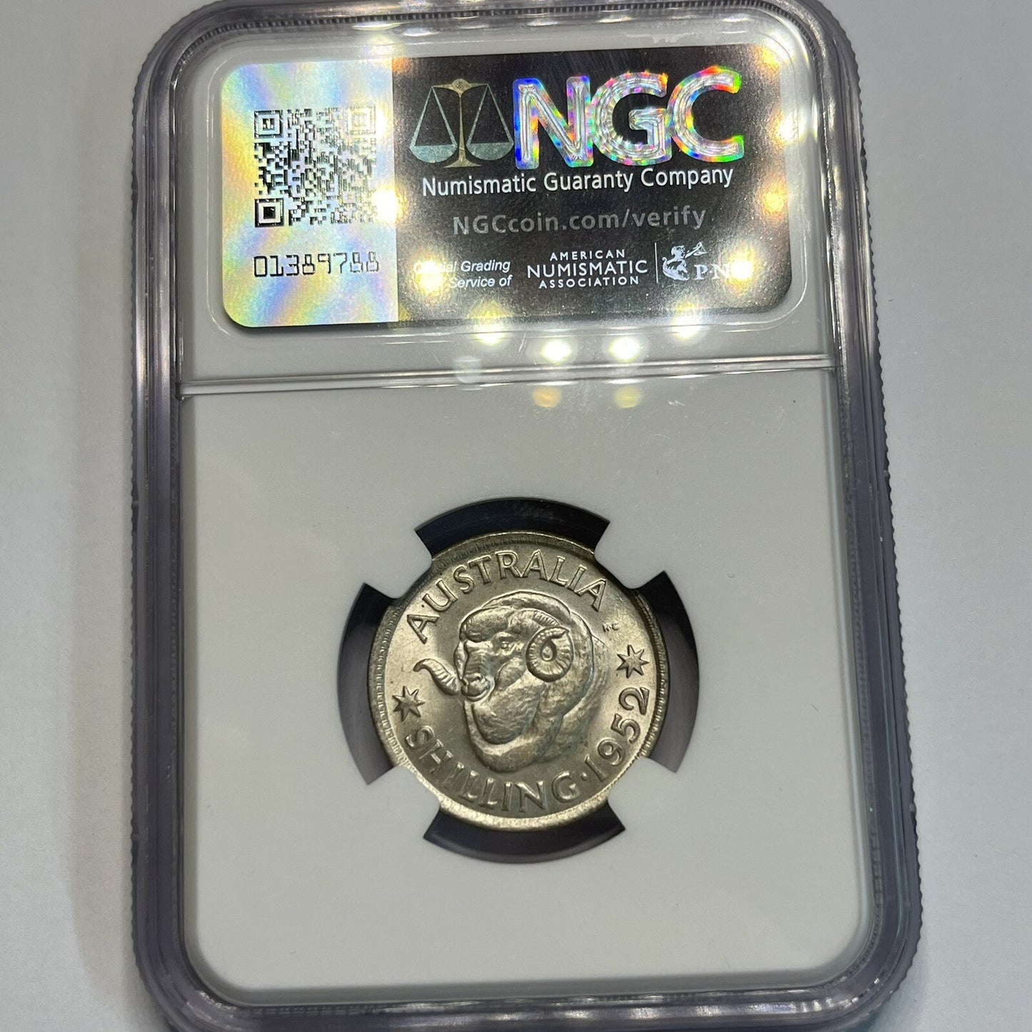 1952 Australian Shilling Coin - NGC MS65 - Choice Uncirculated George VI