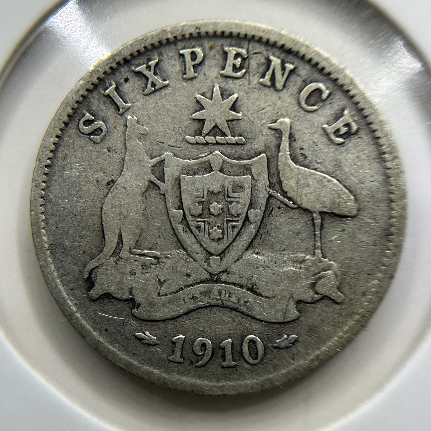 1910 Sixpence Coin - Fine - Edward VII First Year of Issue Silver Predecimal