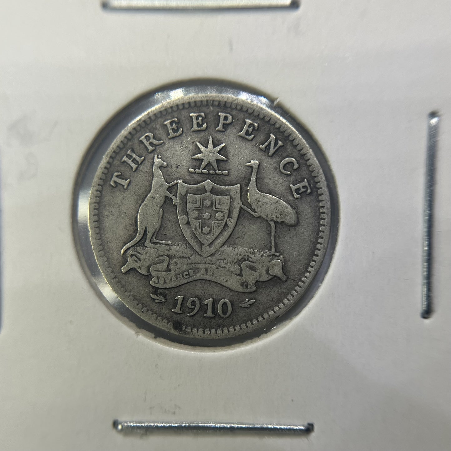 1910 Threepence Coin - Very Fine - Edward VII Silver Predecimal First Year