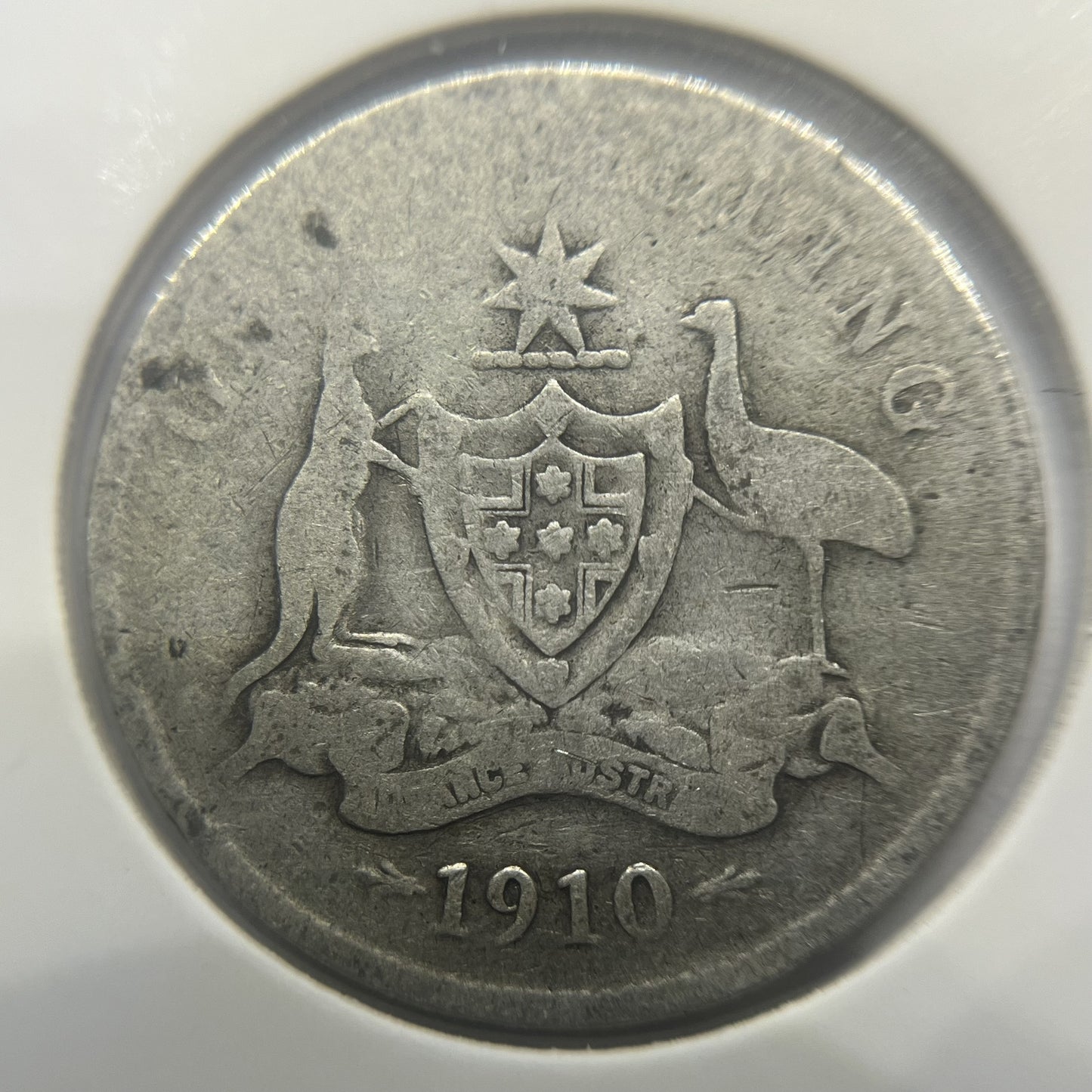 1910 Shilling Coin - Very Good - Edward VII Silver Predecimal First Year Issue