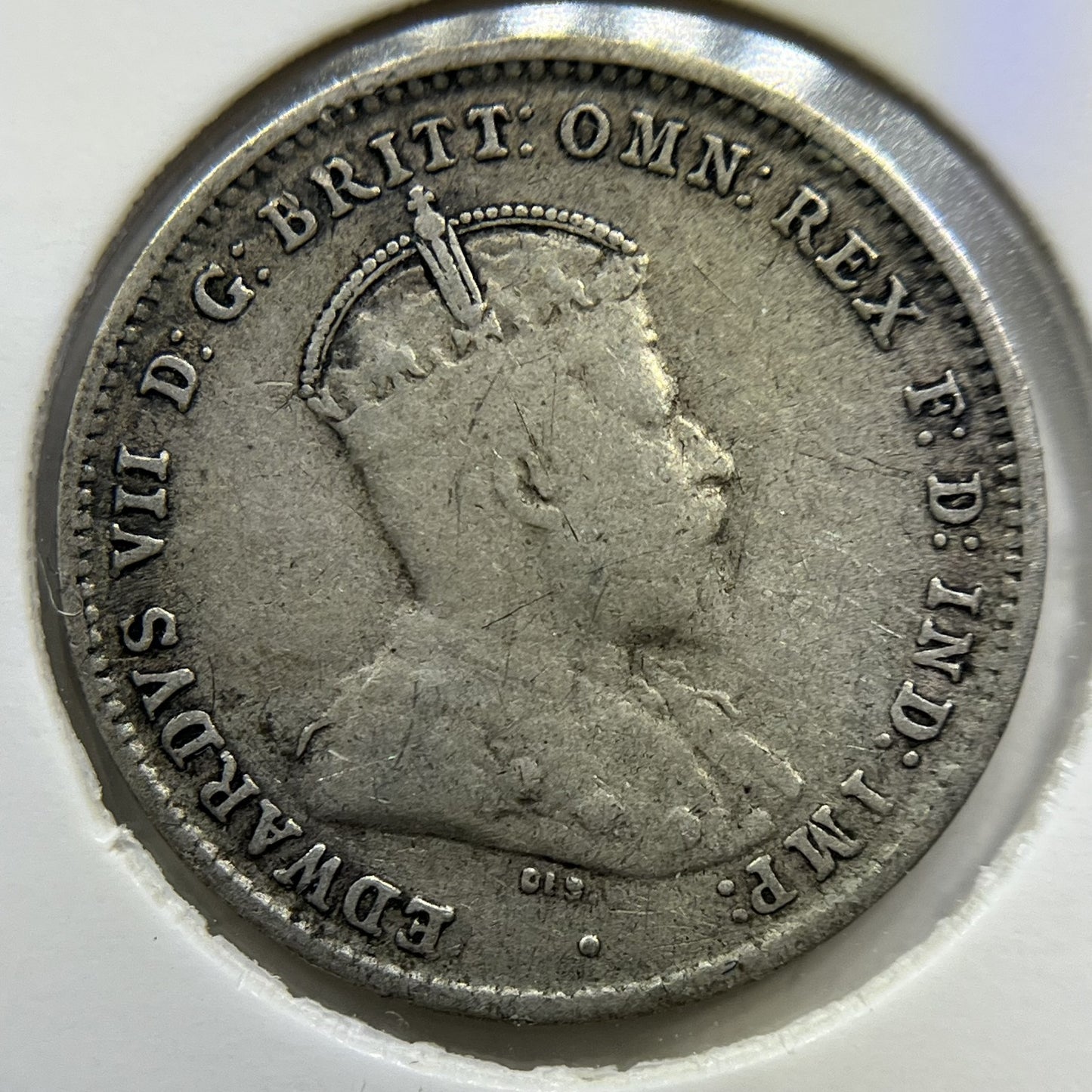 1910 Threepence Coin - Very Fine - Silver Edward VI First Year of Issue