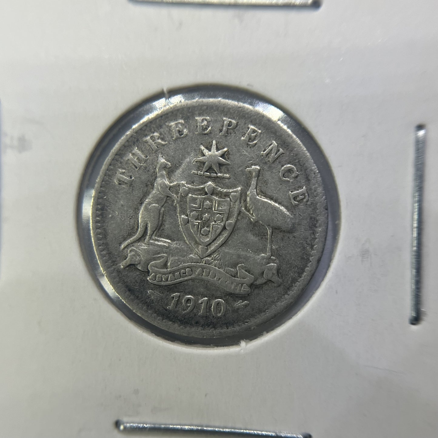 1910 Threepence Coin - Very Fine - Edward VII Silver Predecimal First Year