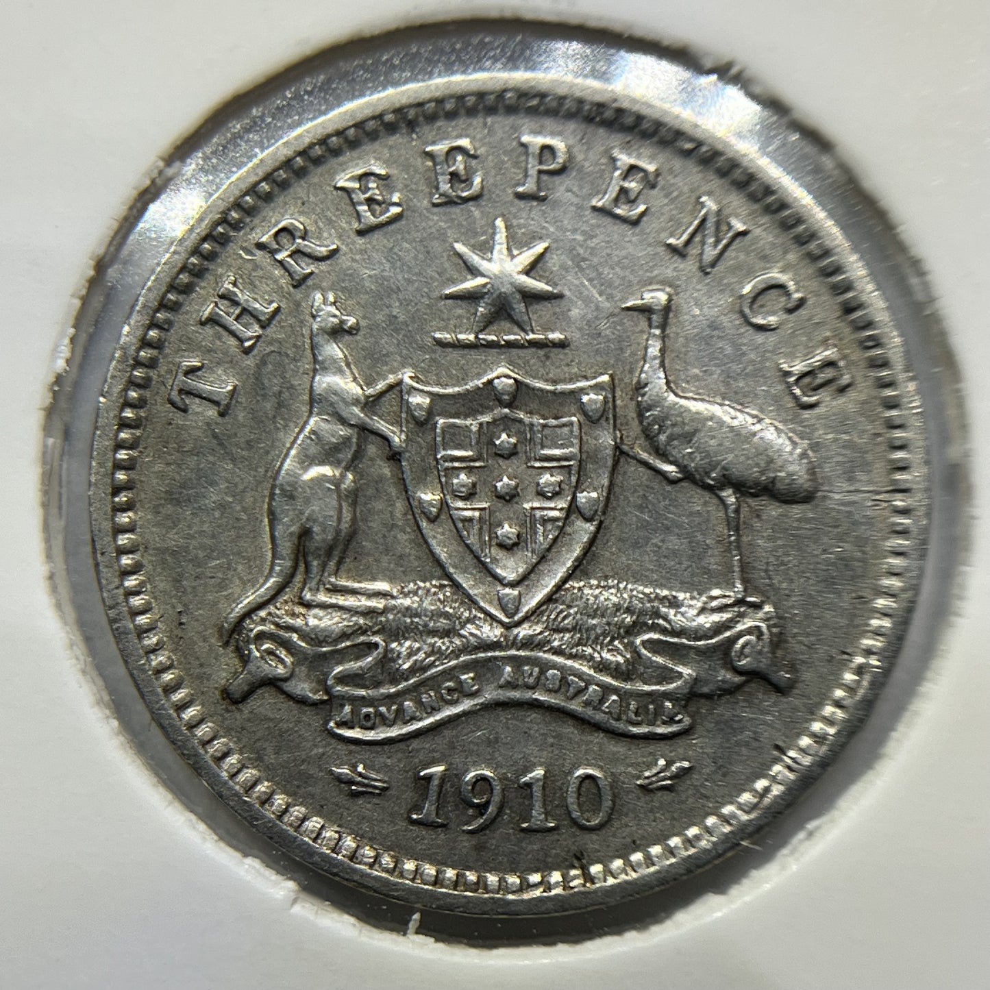 1910 Threepence Coin - Very Fine - Silver Predecimal Edward VII