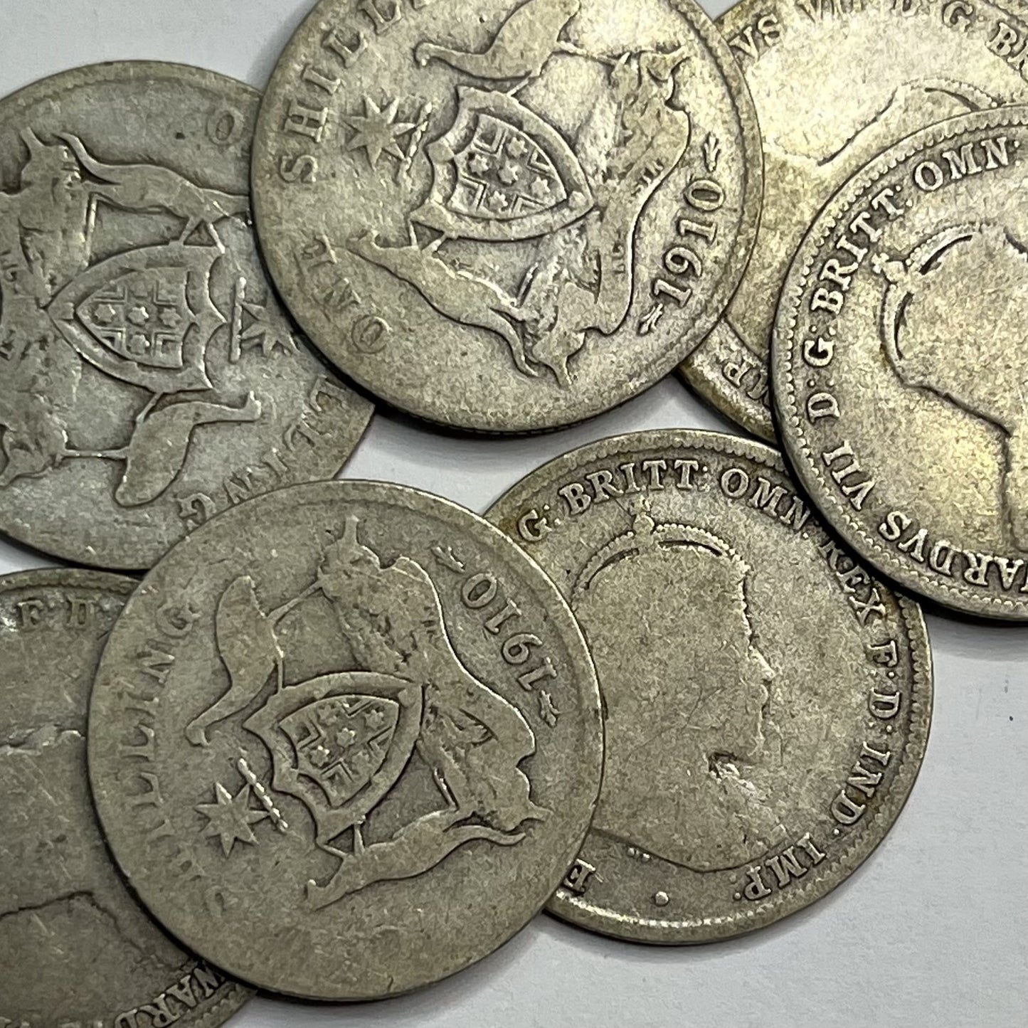 1910 One Shilling Coin - Average Circulated - Edward VII Silver Predecimal
