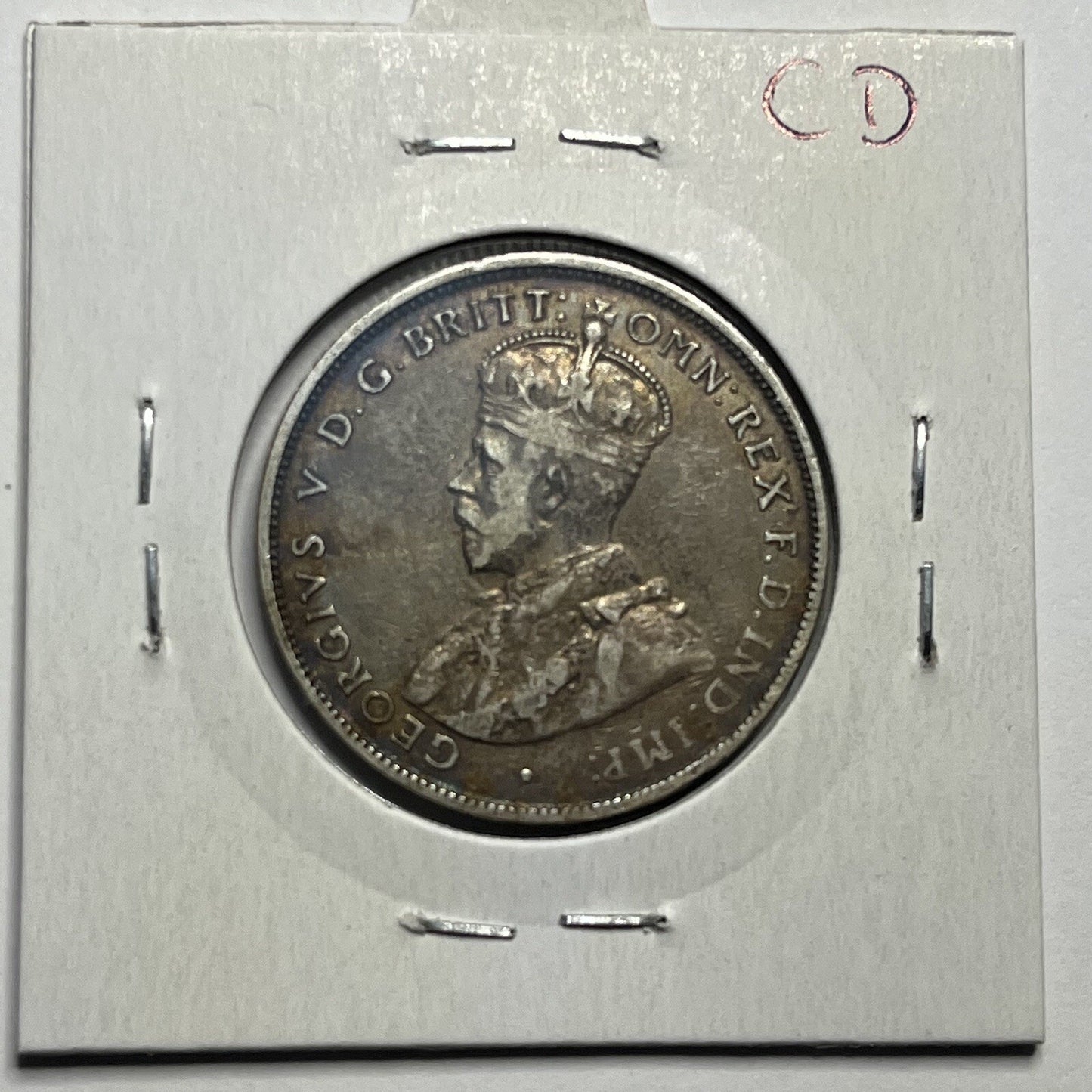 1921 Florin Coin - Die Fill Error "191?" - almost Very Fine - Good Date Silver