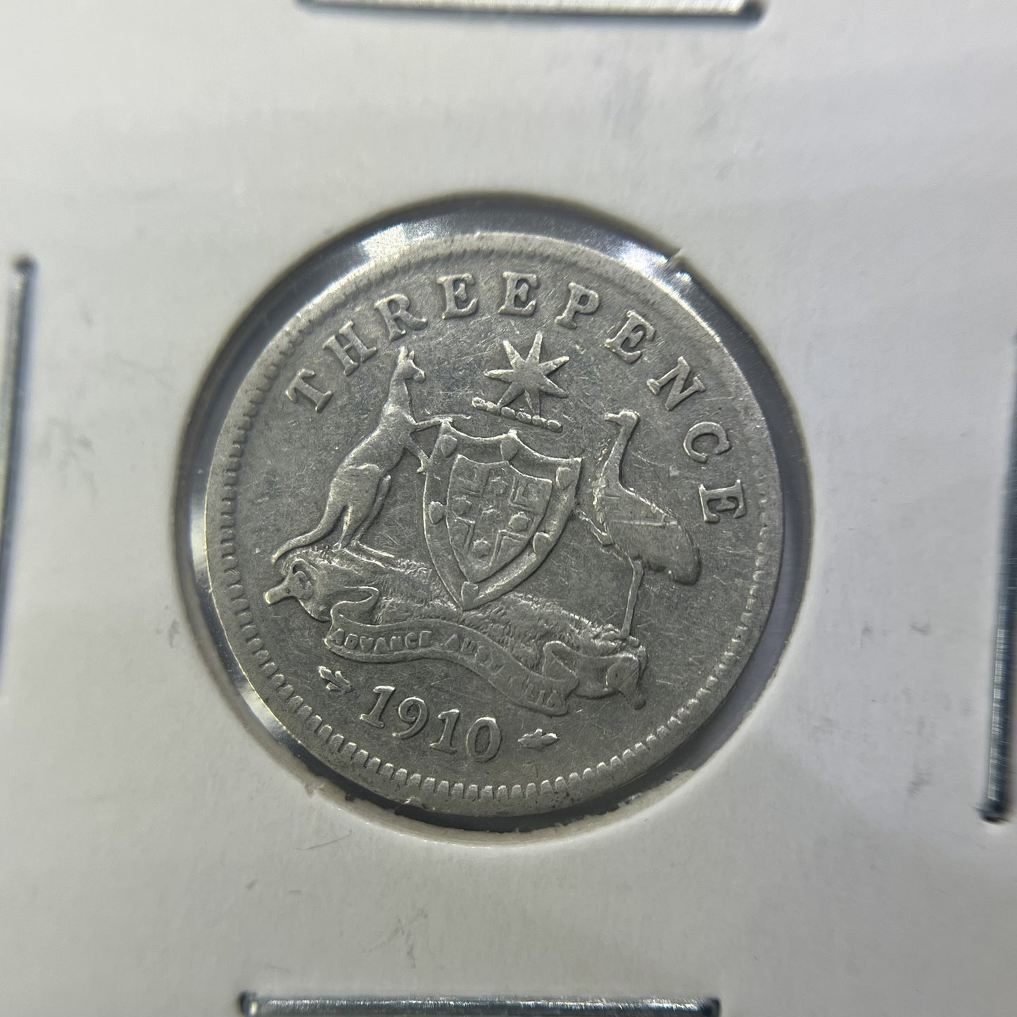 1910 Threepence Coin - almost Very Fine - Edward VII Silver Predecimal