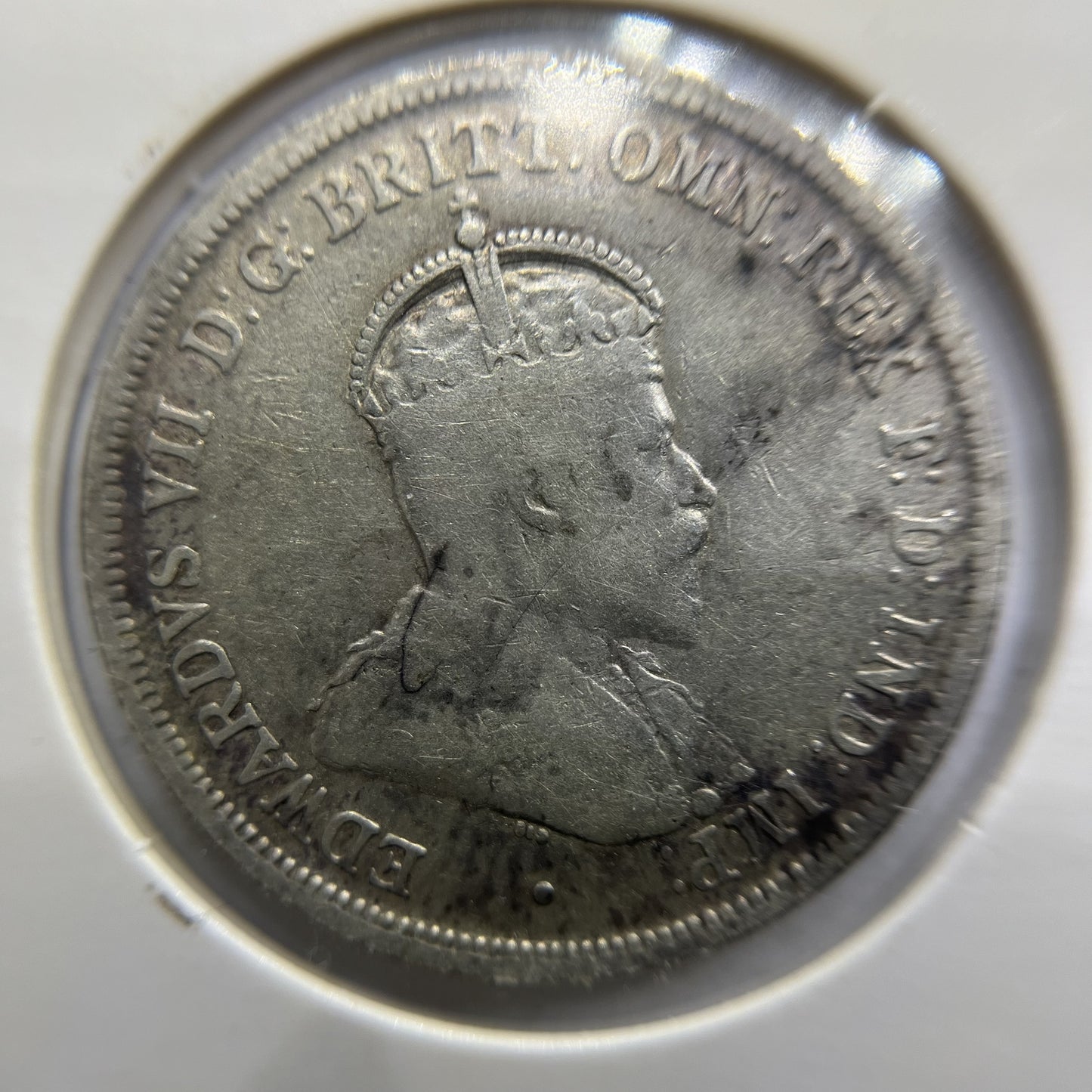 1910 Florin Coin - Very Fine - Edward VII Silver Predecimal First Year of Issue