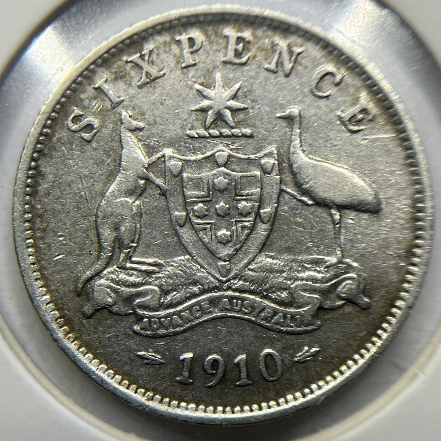 1910 Sixpence Coin - good Very Fine - Silver Predecimal Edward VII